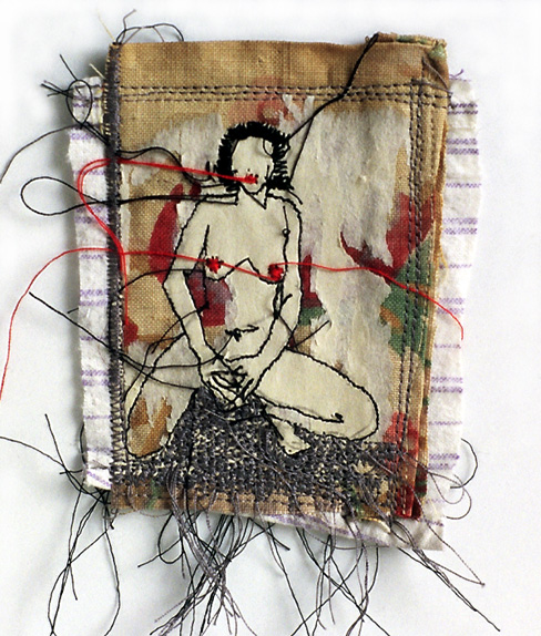 Stitch and mixed media art by Cecile Dachary - Miniatures