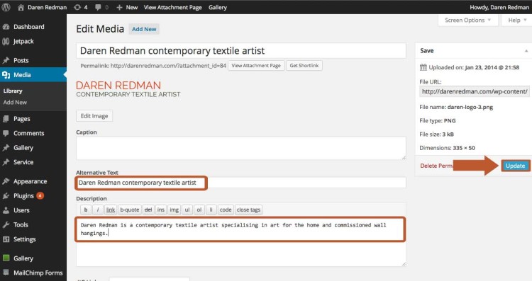 Make sure your site logo is optimised for your main site keywords
