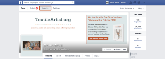Facebook insights for artists
