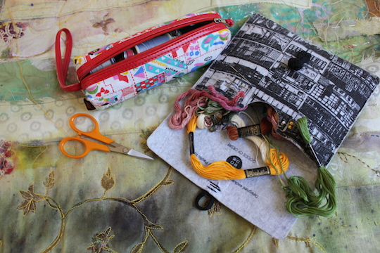 Sewing Kit in a discarded airplane travel kit