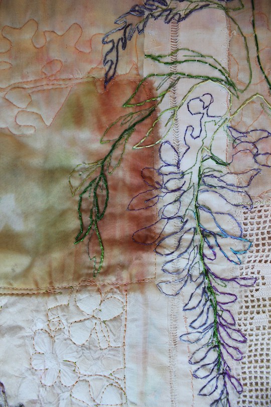 Wisteria in textiles Detail