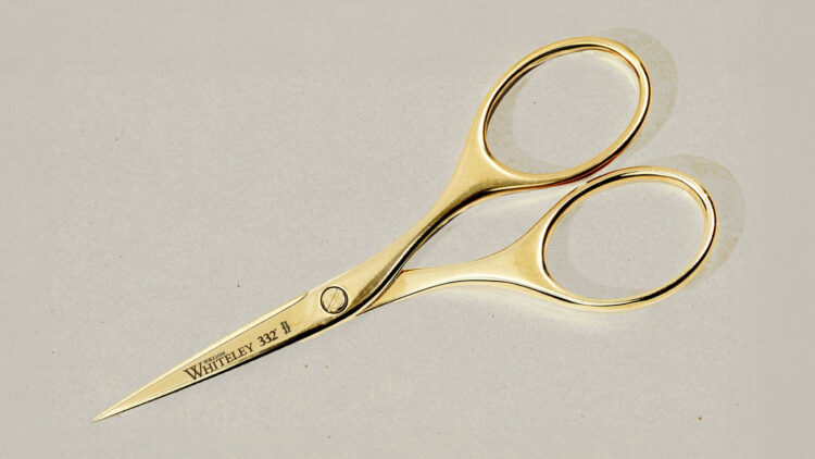 Gold embroidery scissors. Photo: Whiteley’s.