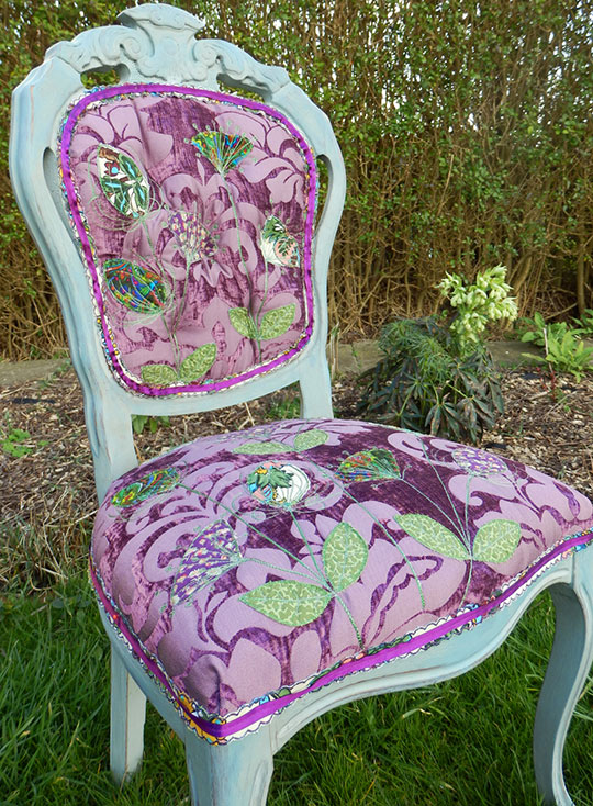 Purple Chair & Pot Plants