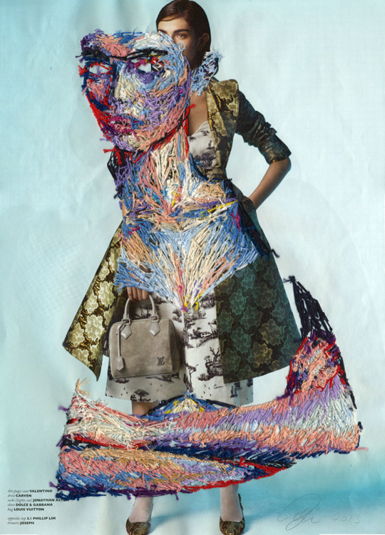 Inge Jacobsen – Back of stitched editorial