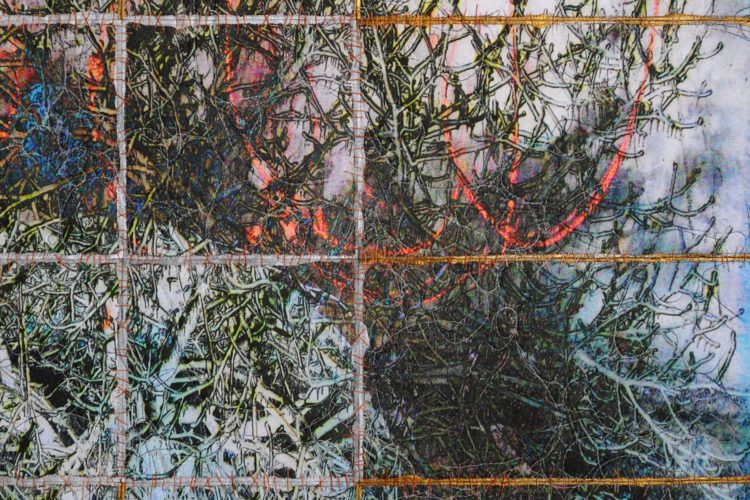 Wen Redmond, Enchantment of the Forest (detail), 2019. 1m x 1m (40” x 40”). Digital canvas. 