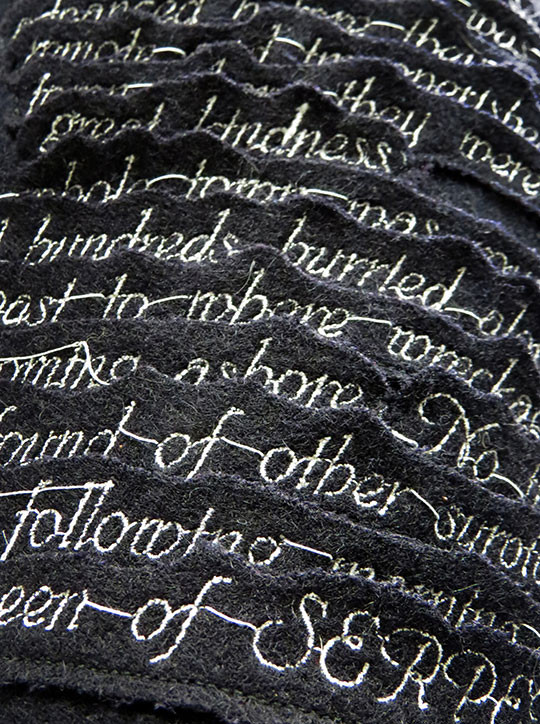 Textile art by Paddy Hartley