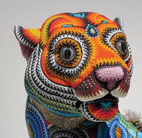 Beading by Jan Huling – Taming The Tiger (Detail)