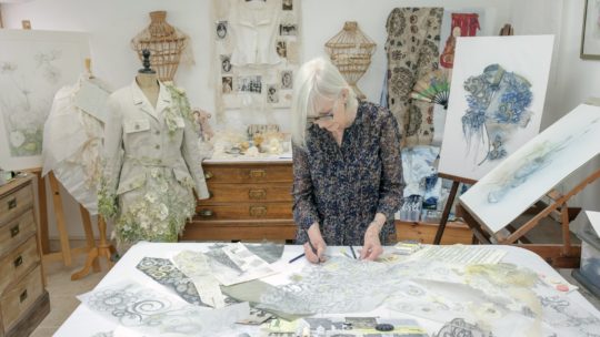 Sue Rangeley in her studio, summer 2021. Photo: Michael Wicks