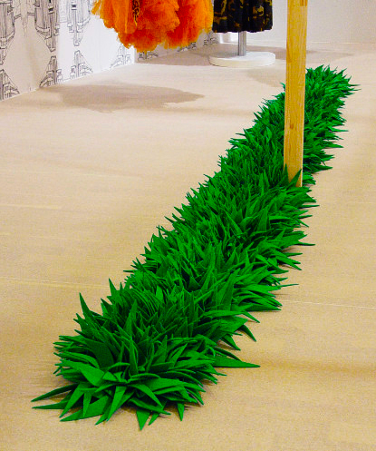 Greener Than Grass acoustic felt rug, Illu Stration by Mary-Ann Williams