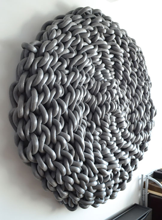 Crochet textile art by Alex Worden