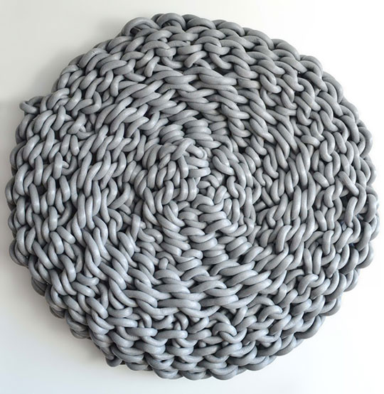 Crochet textile art by Alex Worden