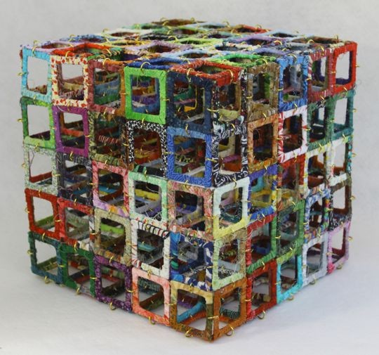 Marty Jonas - Circle In A Cube - 12x12x12 inches - Wrapped Slide Mounts