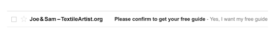 E-mail from TextileArtist.org