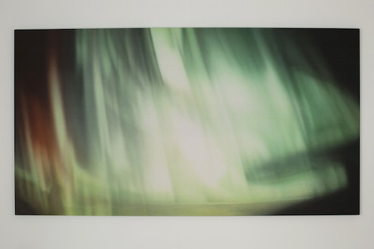 Anna Von Mertens: “Mental States (May)” 2014, 54" x 100”, hand-dyed cotton on wooden stretcher