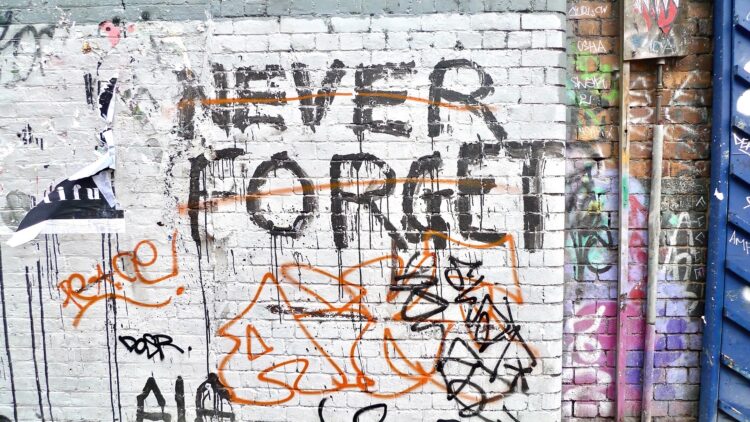 Original photograph of graffiti wall art in the East End of London, taken by Sue Stone