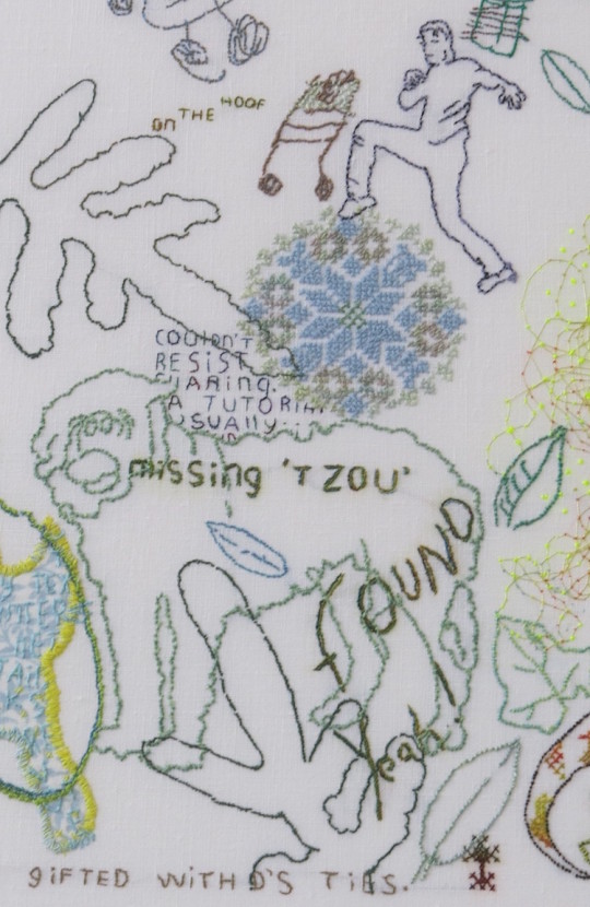 Missing Tzou, stitched detail