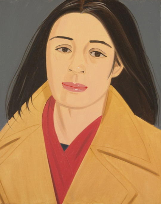 The Red Scarf (Ada in Polo coat), Alex Katz, 1976