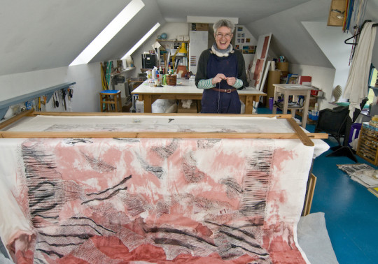Pauline Burbidge in her studio 2011. Photo Brendan Kenny