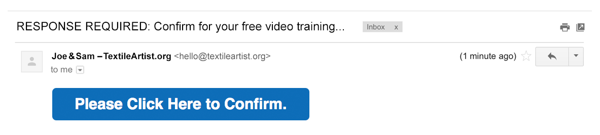 Thank you confirmation email