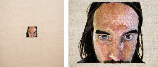 Daniel. Kornrumpf, Timmy, 2013, 42" x 36", hand embroidered on linen