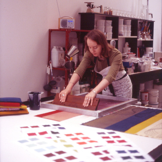 Joanna Kinnersly-Taylor in her studio