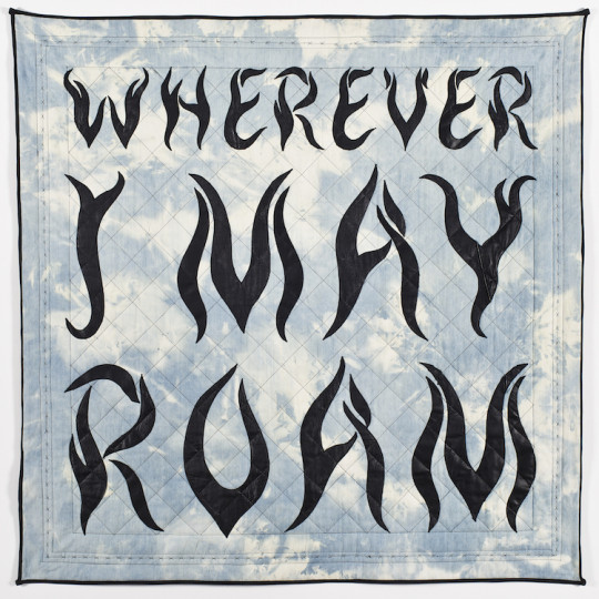 Ben Venom, Wherever I May Roam Hand-made Quilt with Recycled Fabric 55” x 55” 2013
