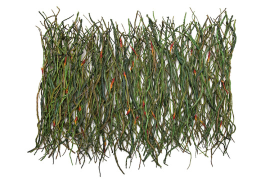 Paulina Ortiz, Undergrowth 1 Art/Cabuya, 1999, Twisted sisal elements with acrylic Height 50″ x Width 78.7″ x Depth 6″