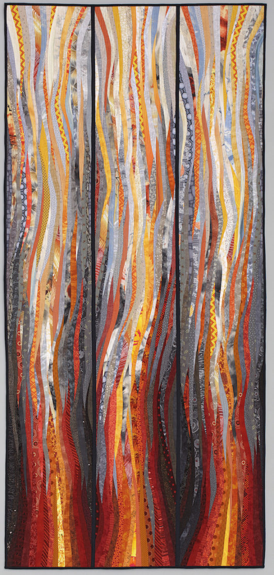 Ann Brauer, Distant Fire, 37 x 90 inches, 2015. Photo by John Polak