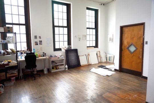 Atsuko Chirikjian, My studio space in the school 33 art centre, Baltimore