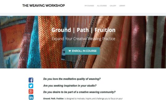 Brittany McLaughlin, The Weaving Workshop, Ground Path Fruition Course homepage, 2016