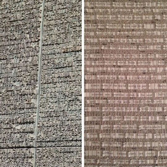 Brittany McLaughlin, The Weaving Workshop, woven text, 2016, Student Work, Kristin Crane