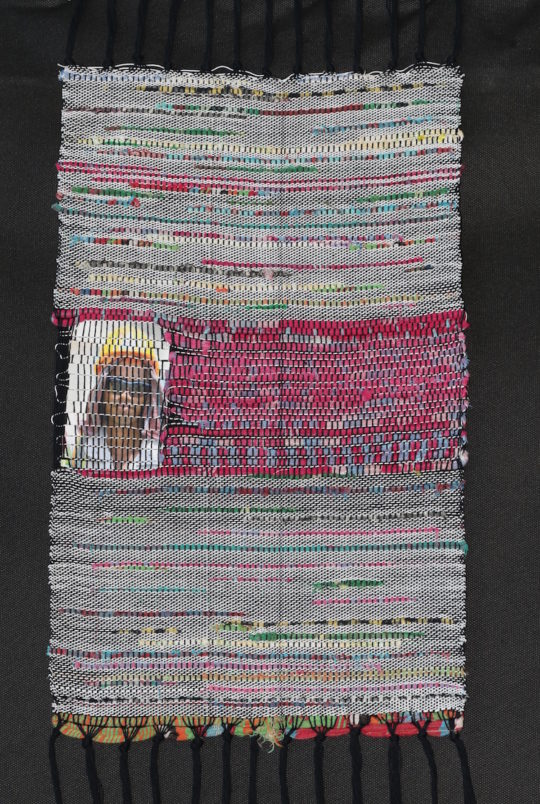 Elise Vazelakis, The Gamcha Project 1, 2012, 24"x12", Loom Woven