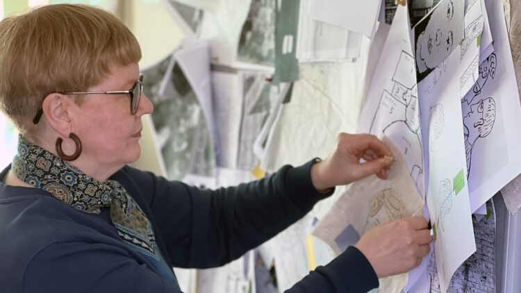 Sue Stone, in her studio.