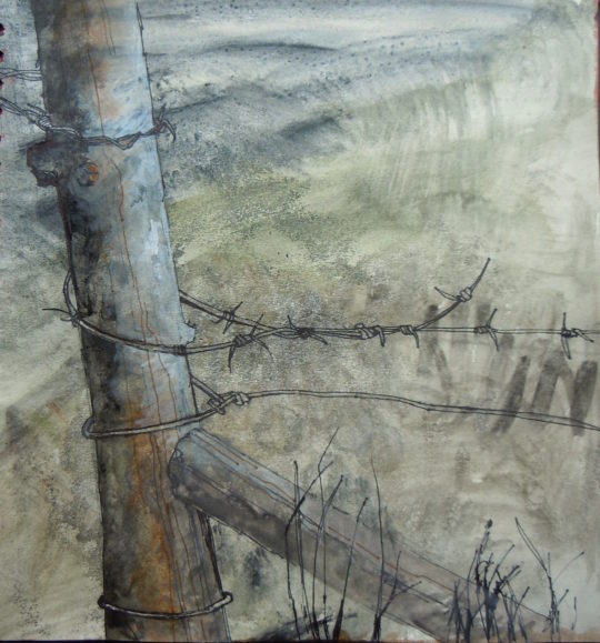 Alison King, Barbed wire in the WW1 sketchbook
