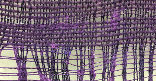 Elise Vazelakis, Detail of Painted Woven Metal, 2016