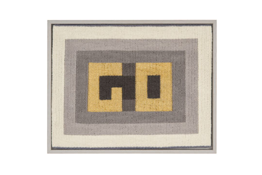Caron Penney, Go_2008_2013, 26cm x 20cm, 2016, wool & gilt gold thread