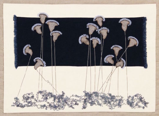 Lindsay Olson, Manufactured River: Vorticella, Wool, linen, cotton