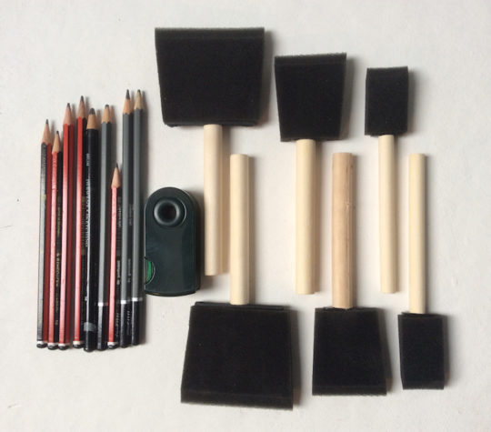 Pauline Burbidge, Pencils and sponge brushes