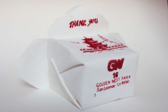 Jessica Tang, Take Out Box, 2013, 4"x3.5"x4.5"