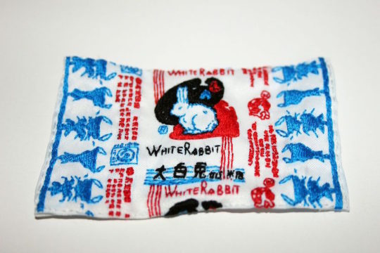 Jessica Tang, White Rabbit Candy Wrapper, 2015, 3"x1.75"