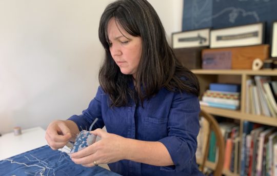 Vanessa Rolf in her home studio