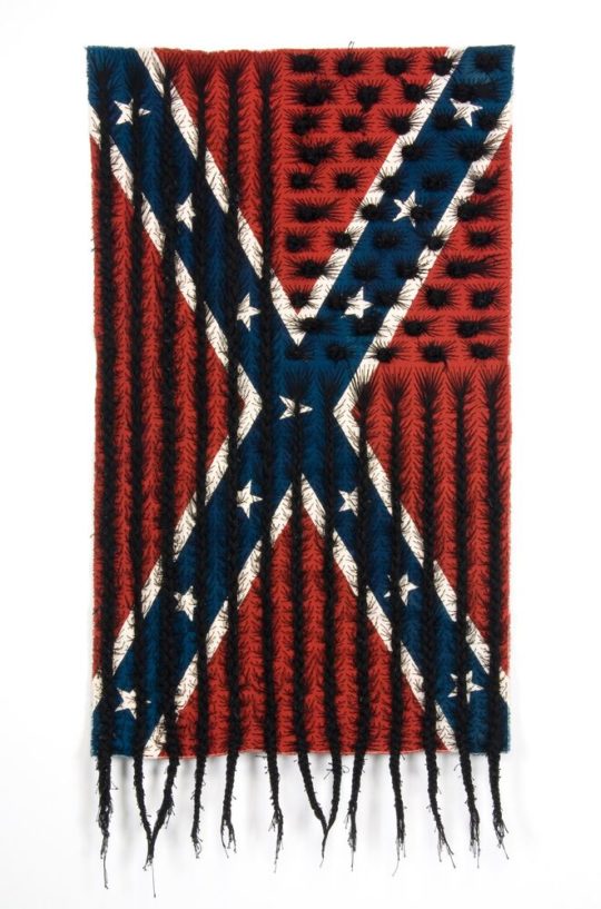 Sonya Clark, Black Hair Flag, 2010