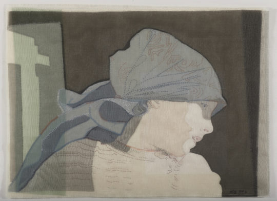 Emily Jo Gibbs: Slaley, 2014, Linen, silk organza applique, hand embroidered