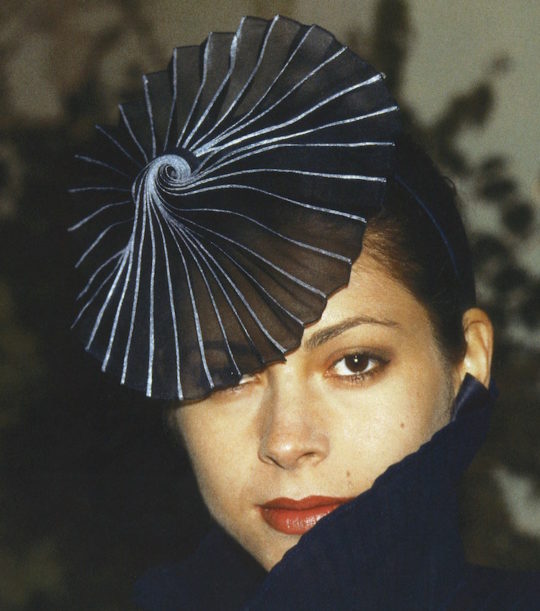 Bridget Bailey, Sunshade organza hat for Jean Muir, 1986