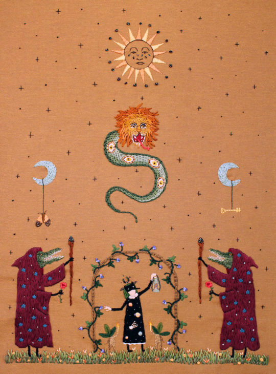 Irem Yazici, Zora's Garden, 2015, 30 x 40 cm, Hand Stitch