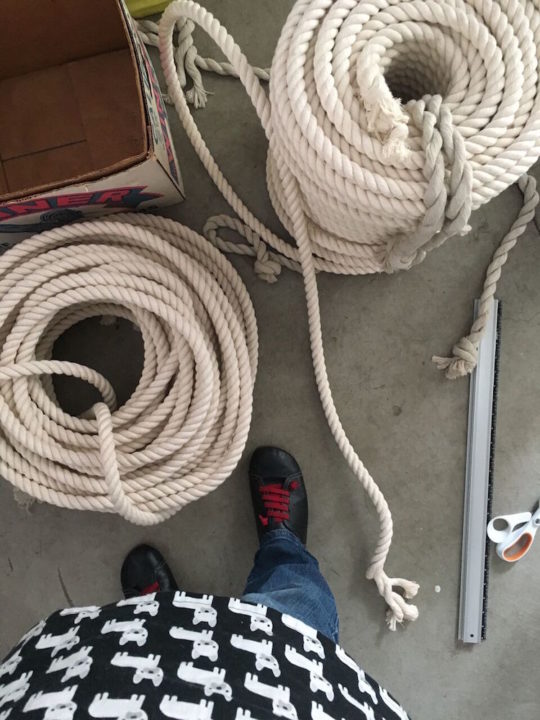 First stage with rope