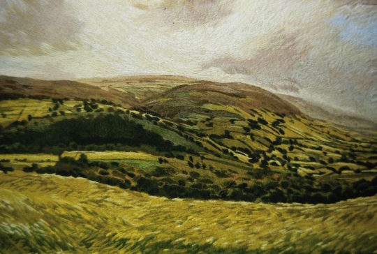 Kate Wells, Derbyshire Landscape, 2000, 100 x 75cm, machine embroidery