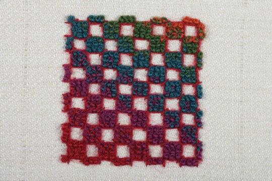 Tracy A Franklin, Crewel work sample 