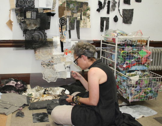 Merill Comeau in her studio