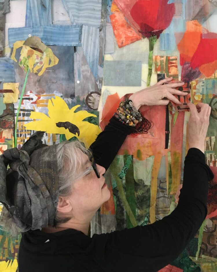 Merill Comeau in her studio